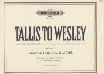 Handel george frideric    concerto for organ in f major