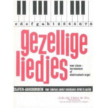 Heer1033 cijferakkoorden gezellige liedjes