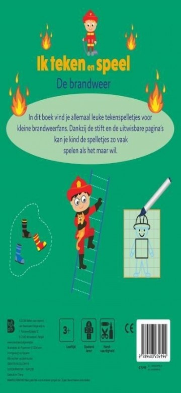 Ik teken en speel brandweer   backk