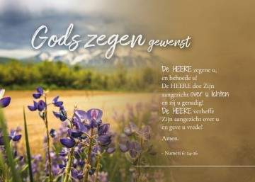 Kaart gods zegen gewenst   prentbriefkaart ook om te versturen