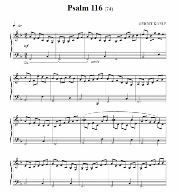 Koele, Gerrit - 8 eenvoudige Psalmimpressies piano