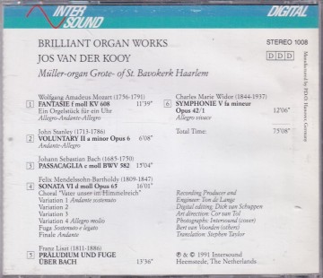 Kooy jos van der   brilliant organ works deel 1 a