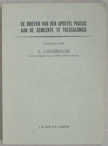 Lindeboom l   de brieven van den apostel paulus aan de gemeente te thessalonica