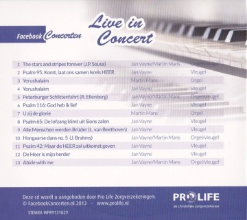 Live iin concert back