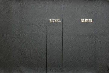 M30G - Omslag kunstleder voor Minor Huisbijbel, zwart, goudsnee