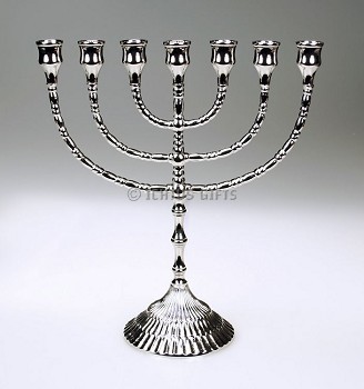 Menorah zilverkleurig 24.5cm (Nieuw!)
