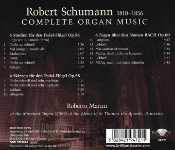 Marini roberto   schumann complete organ music   back