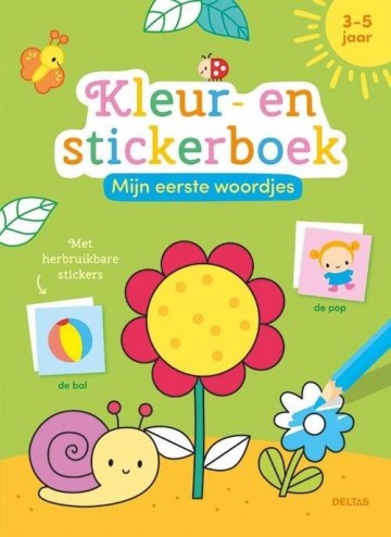 Mijn eerste woordjes kleur  en stickerboek   front