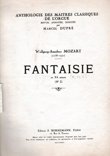 Mozart wa    fantasia in f minor k608