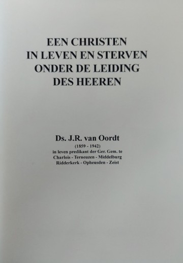 Oordt ds jr   een christen in leven en sterven