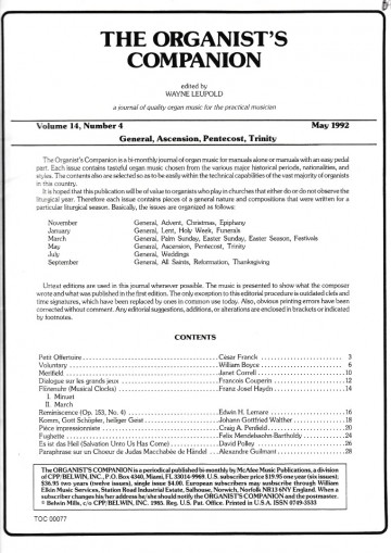 Organist companion back