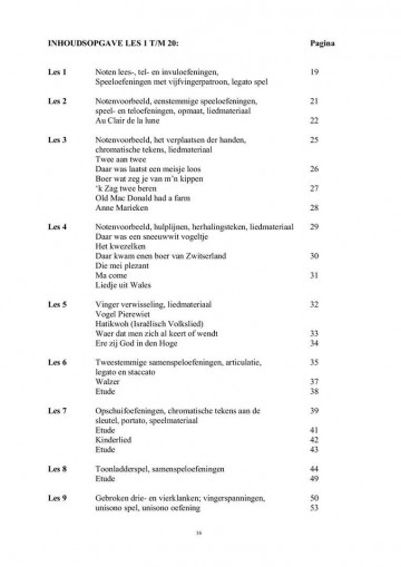 Orgelcursus   index 1