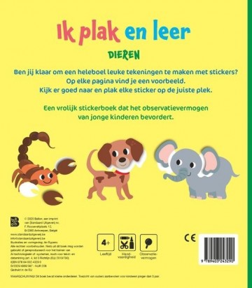 Plak en leer 1   dieren 4 5 jaar   back