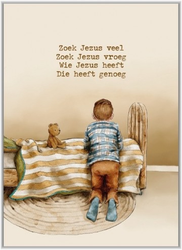 Poster a4 zoek jezus veel jongen   art by claudia