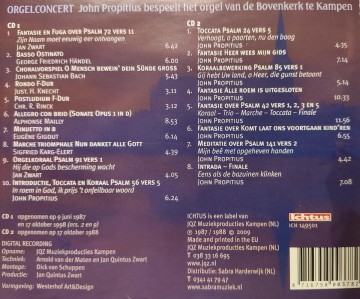 Propitius john   orgelconcert bovenkerk kampen inhoud