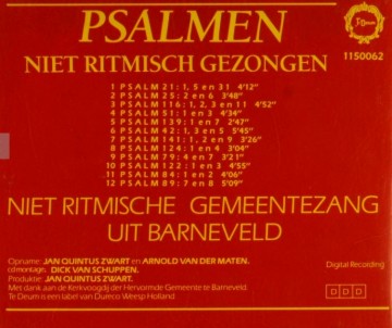 Psalmen  niet ritmisch gezongen   john propitius   back