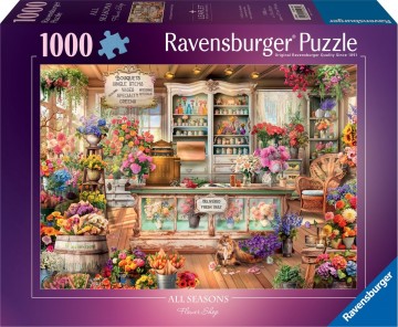 Ravensburger puzzel all seasons flower shop   legpuzzel   1000 stukjes