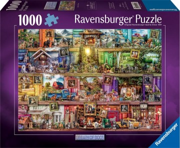 Ravensburger puzzel library of dogs honden bibliotheek   legpuzzel   1000 stukjes ravensburger