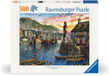Ravensburger puzzel s ochtends bij de haven    legpuzzel   500 stukjes