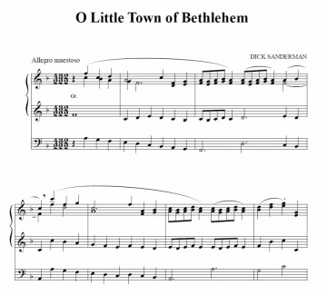 Sanderman, Dick - O little Town of Bethlehem