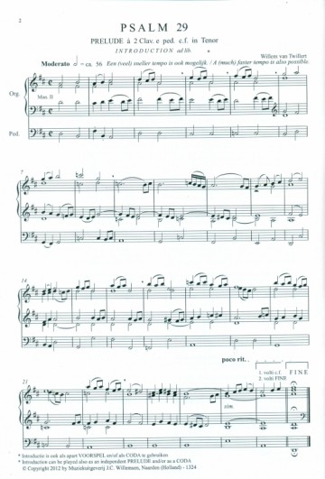 Twillert, Willem van - Psalmbewerkingen (8)