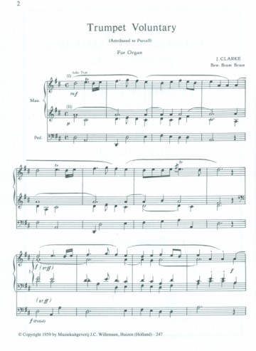 Clarke, Jeremiah / Purcell - Trumpet Voluntary, Trumpet Tune, Air