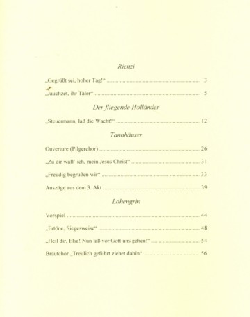 Wagner - (1) Transcripties orgel: opera Rienzi, de vliegende hollander, Tannhauser, Lohengrin