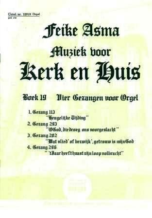 Asma, Feike - Boek 19 Vier Gezangen voor orgel (Klavar)