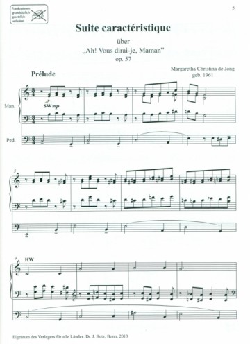 Jong, Margreet C. de - Suite caracteristique uber 'ah! vous dirai-je, maman...'