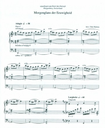 Bijlsma, Teke - Morgenglans der eeuwigheid / Abba vader