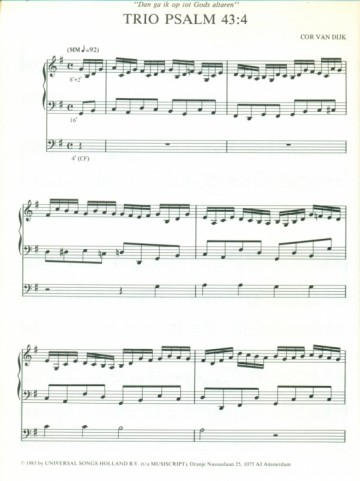 Dijk, Cor v, Wols ea - Trio Psalm 43, Psalm 121 ea