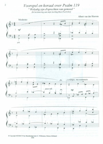 Hoeven, Albert van der - Koraalpreludes voor orgel