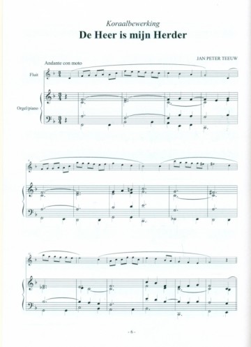 Teeuw, Jan Peter - Koraalbewerkingen voor fluit en orgel / piano