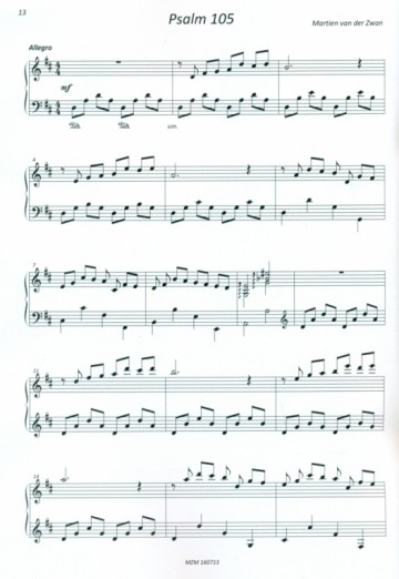 Zwan, Martien van der - Psalmen voor piano (3)
