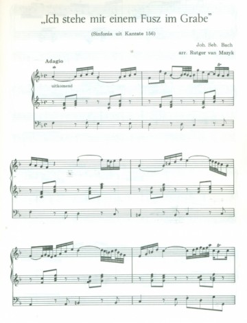 Bach, J.S. - Ich stehe mit einem Fusz im Grabe