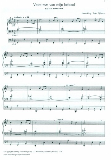 Bijlsma, Teke - Vaste Rots van mijn behoud