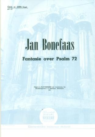 Bonefaas, Jan - Fantasie Psalm 72 (Klavar)