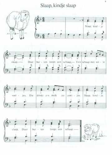 Eenvoudige kleuter- en kinderliedjes voor de kleine en net beginnende organist