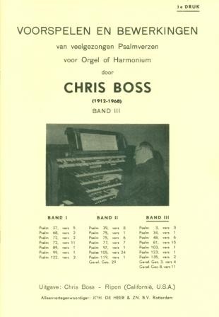 Boss, Chris - Psalm bewerkingen voor orgel of harmonium