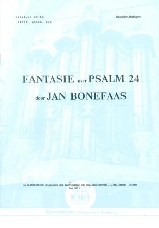 Bonefaas, Jan - Fantasie Psalm 24 (Klavar)