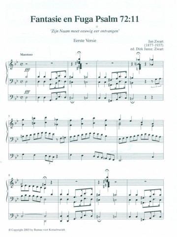 Zwart, Jan - Fantasie en Fuga Psalm 72: 11