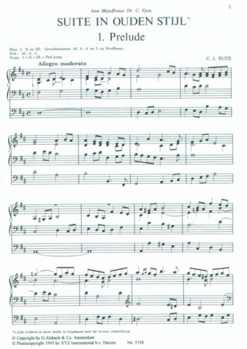 Bute, C.J. - Suite in oude stijl (Nieuw!)