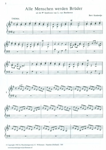 Koelewijn, Bert - Fantasie over 'Alle mensen werden Bruder' uit de 9e Symphonie van Beethoven