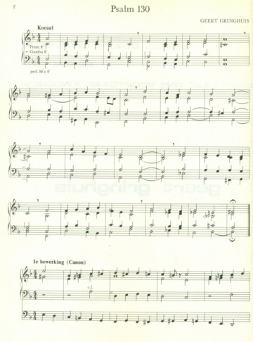 Grinhuis, Geert - Bewerking Psalm 130 e.a.