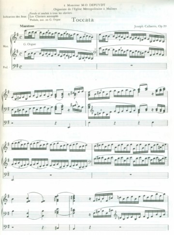 Callaerts, Joseph - Toccata opus 29 pour grand orgue