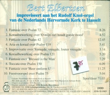 Elbertsen, Bert - Improviseert over Psalmen en Geestelijke liederen