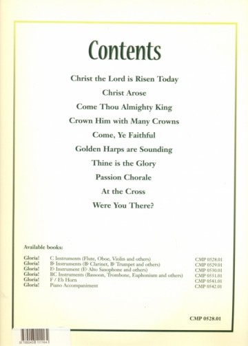 Bulla, Stephen - Gloria, instrumental Solos for Easter (Fluit, Hobo, Viool e.a.) (Boek + CD)