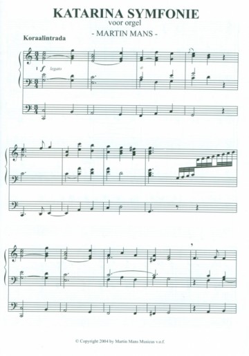 Mans, Martin - Katarinasymphonie voor orgel