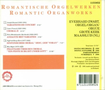 Zwart, Everhard - Romantic Organ works