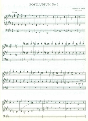 Vries, Hendrik de - Postlude no.5 (Actieprijs!)